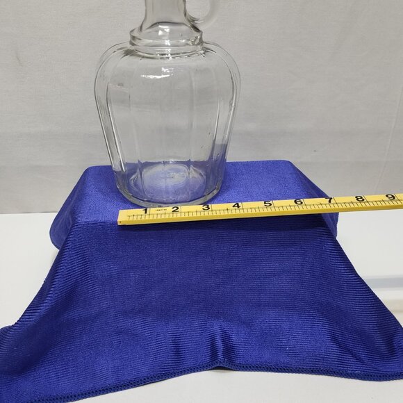 White House Pure Apple Cider Vinegar Glass Jug 1Qt Ribbed Design Vintage 1920 - Picture 9 of 9